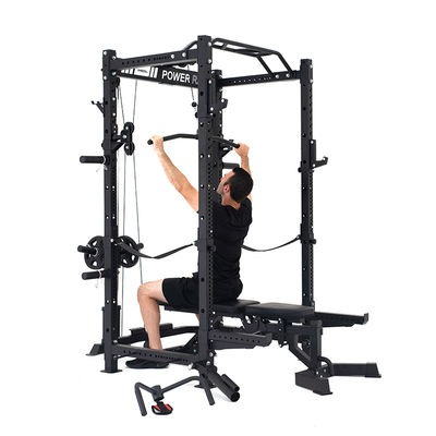 Multifunktioneel Smith Machine Home Gym-apparatuur met power rack en kabel crossover