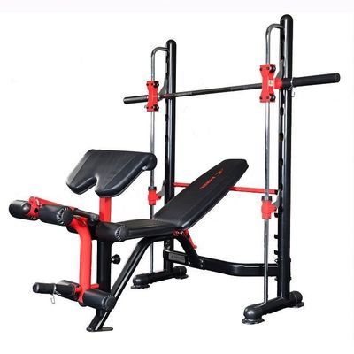 Indoor Multi-Function Barbell Weight Lifting Power Rack Weight Bench voor moderne fitness