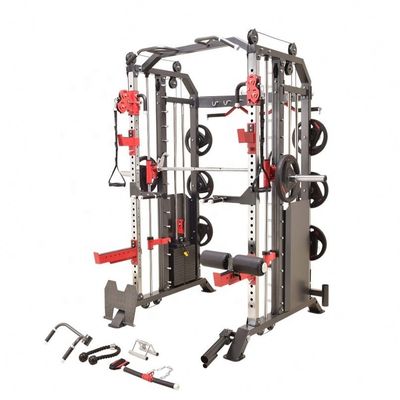 All-in-one gym multifunctionele gymapparatuur power rack smith machine met gewichtsstapel