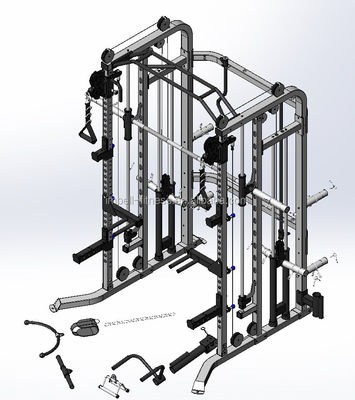 2 lagen dikke coating grijs/zwart Smith Machine Multi Home Gym voor uw thuis training