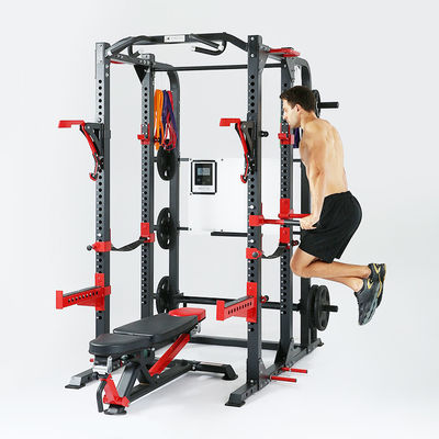 Aanpasbare power rack fitnessapparatuur met opvouwbaar ontwerp en constructie