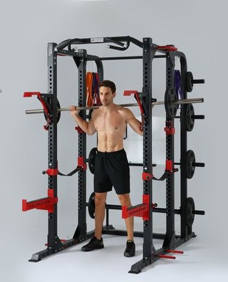 Aanpasbare power rack fitnessapparatuur met opvouwbaar ontwerp en constructie
