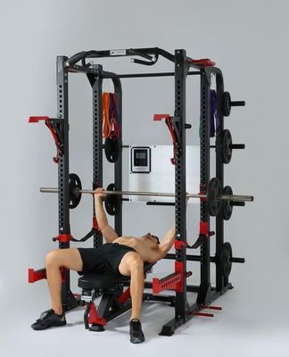 Aanpasbare power rack fitnessapparatuur met opvouwbaar ontwerp en constructie