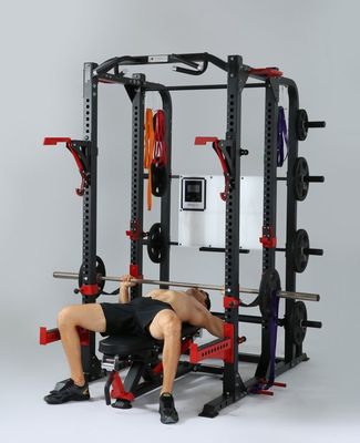 Aanpasbare power rack fitnessapparatuur met opvouwbaar ontwerp en constructie