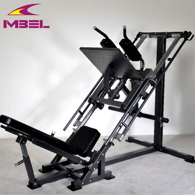 Multifunktioneel sportschoolapparatuur voor fitnessbeenspanning en hack squat in grijs/zwart
