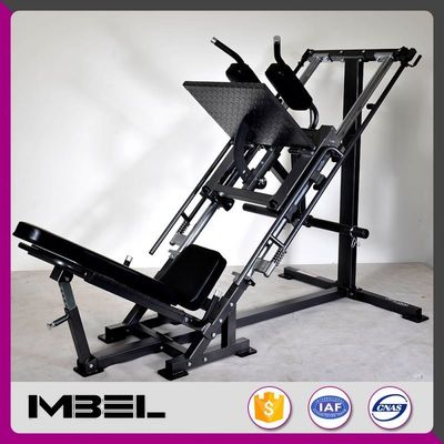 Multifunktioneel sportschoolapparatuur voor fitnessbeenspanning en hack squat in grijs/zwart