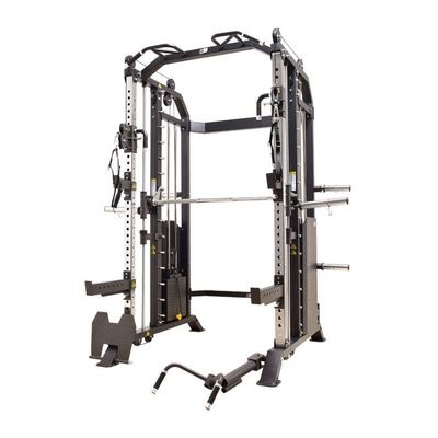 Geïntegreerde gymtrainer Power Rack Fitness Rack in zilvergrijs voor all-in-one training