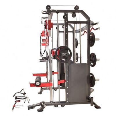 2024 Mensen Zwarte Matt 3 In 1 Fitness Power Rack Multi Functional Trainer Smith Machine