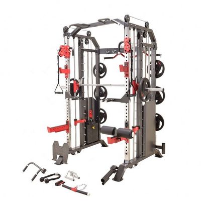 2024 Mensen Zwarte Matt 3 In 1 Fitness Power Rack Multi Functional Trainer Smith Machine