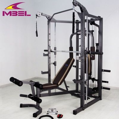 152 kg NW Grijs/Zwart Gymtoestel Smith Machine voor Krachttraining
