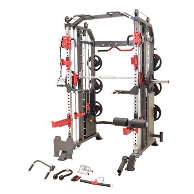 G7A G7W Donkergrijze all-in-one met power rack functioneel trainer Smith machine 40'/eenheid 45