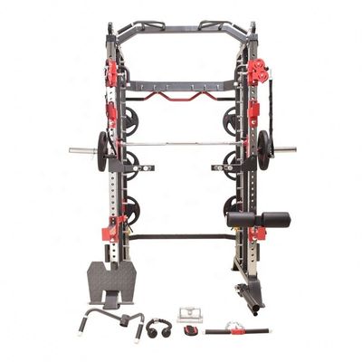 Donkergrijze fitnessapparatuur Power Rack Multi Smith Machine voor functionele trainer