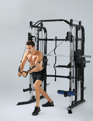 Red Multifunctional Trainer Smith Machine voor mannen Thuis- en sportschooltrainingsapparatuur