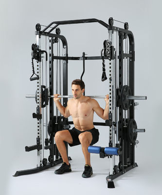Red Multifunctional Trainer Smith Machine voor mannen Thuis- en sportschooltrainingsapparatuur