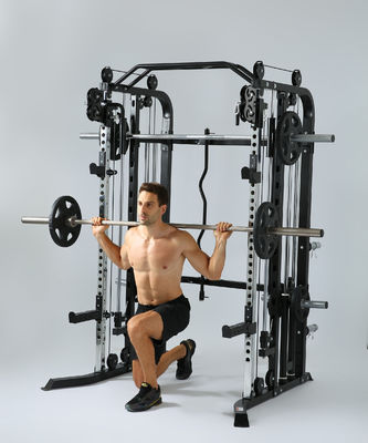 Red Multifunctional Trainer Smith Machine voor mannen Thuis- en sportschooltrainingsapparatuur