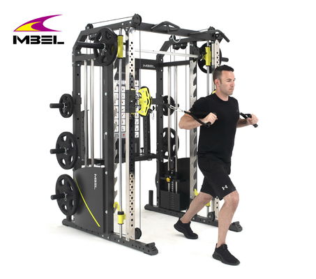 Op maat gemaakte Multi Function Gym Verstelbare Kabel Gym Squat Rack met 90Lbs Gewichtsstapel