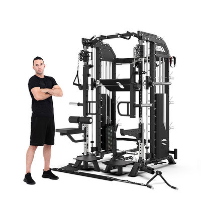 Ontwerp bodybuilding apparatuur 3D Smith machine met functionele trainer en power rack