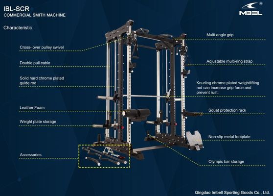 Bodybuilding Multi Functional Pull Up Bar Smith Machine Squat Rack met kabel katrol