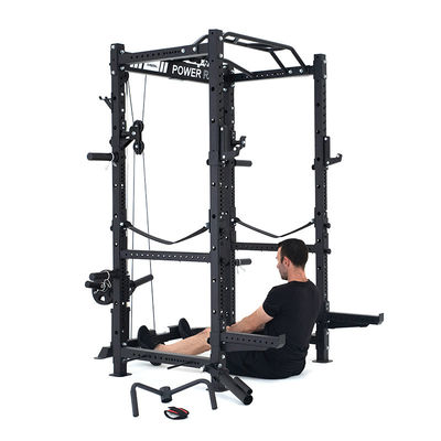 Opvouwbare commerciële fitness gymapparatuur Power Half Squat Rack voor gevorderde training