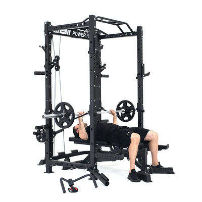 Multifunktioneel Smith Machine Home Gym-apparatuur met power rack en kabel crossover